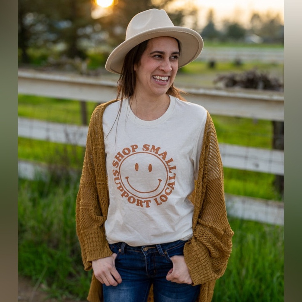 Shop Small & Local Smile Tee - Picture 3 of 3